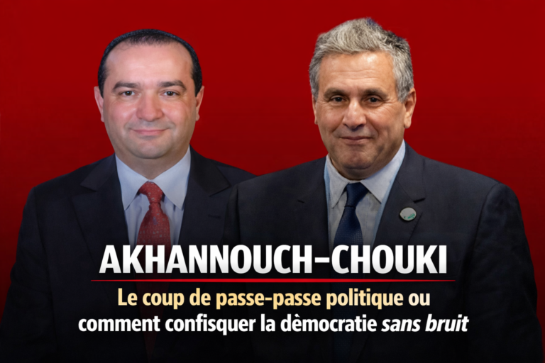 Akhannouch–Chouki Le coup de passe-passe politique ou comment confisquer la démocratie sans bruit