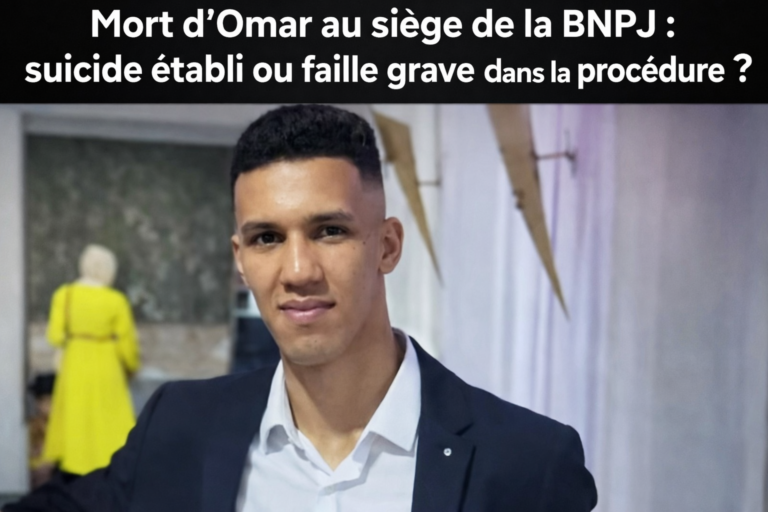 Isaac Hammouch « Mort d’Omar au siège de la BNPJ : suicide établi ou défaillance grave sous la responsabilité de l’État ?“