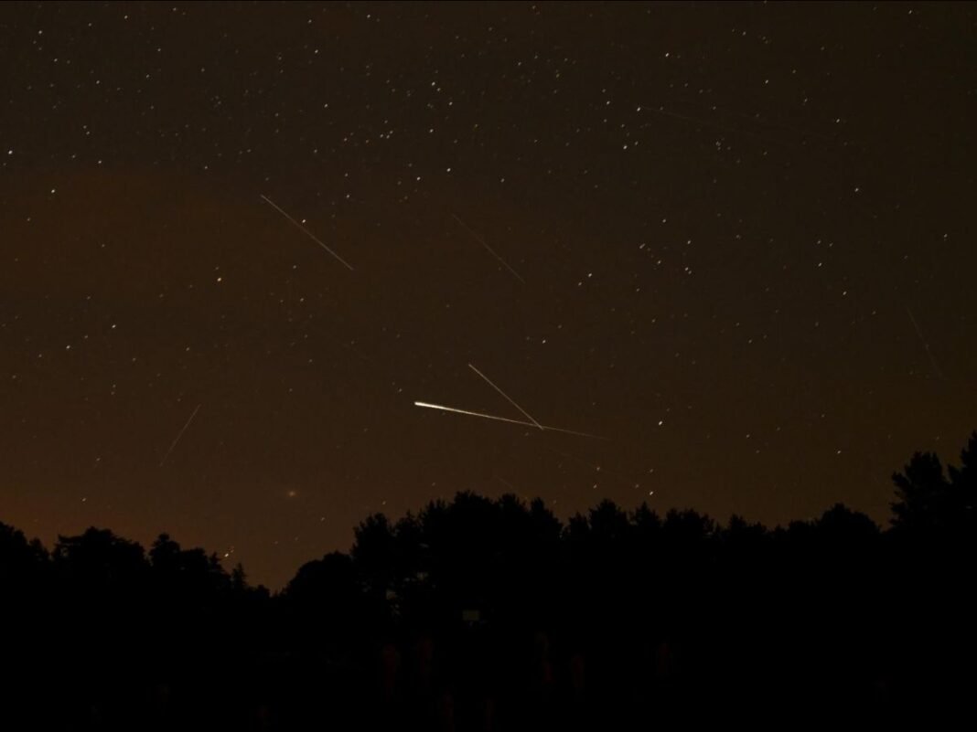 Les Lyrides observées à Ankara, en Turquie, le 22 avril 2025.