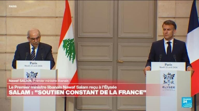 REPLAY – Emmanuel Macron reçoit le Premier ministre libanais Nawaf Salam