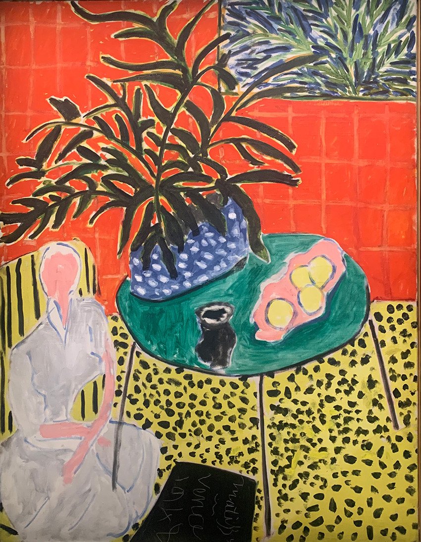 Intérieur à la fougère noire (1948) d’Henri Matisse, présenté dans l’exposition « Matisse 1941-1954 », Grand Palais x Centre Pompidou, Paris, 2026. Photo : © Connaissance des Arts / Guy Boyer