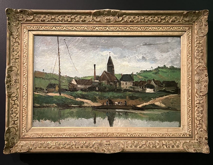 Paul Cezanne, Vue de Bonnières, 1866, Aix-les-Bains, prêt du musée Faure, collection Faure. © Connaissance des Arts / Léana Da Silva