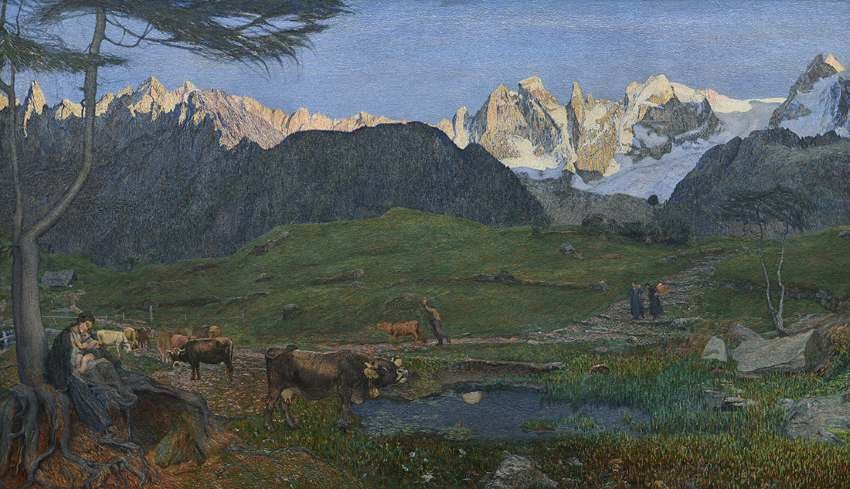 Giovanni Segantini, La Vie, 1896-1899, huile sur toile, 193 x 322 cm Saint-Moritz, Segantini Museum. ©Stephan Schenk.