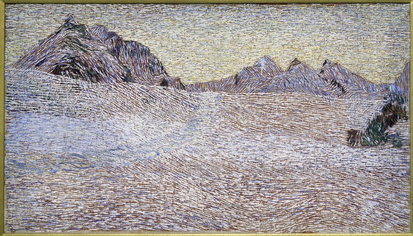 Giovanni Segantini, Paesaggio alpino (Paysage de montagne), 1898-1899, h/t, 51,3 x 90,2 cm. Aarau, Aargauer Kunsthaus. ©akg-images.
