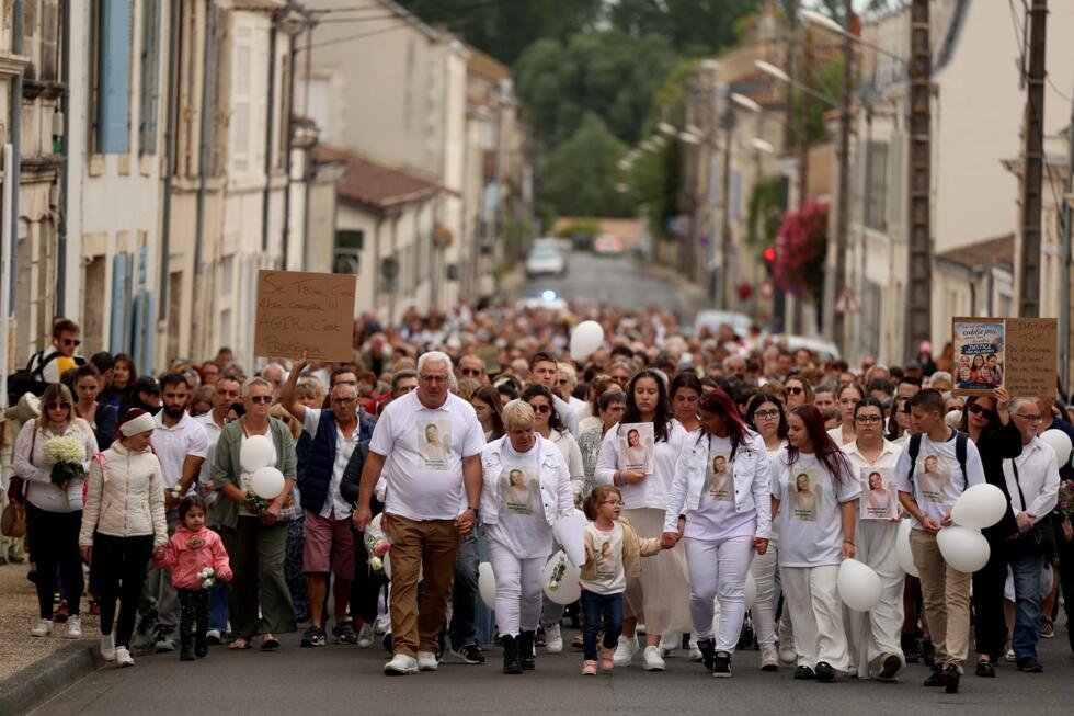 Un rassemblement organisé en mémoire de Lyhanna, et pour réclamer de nouvelles lois sur la protection de l'enfance à Saint-Jean-d'Angély, dans le sud-ouest de la France, le 9 juin 2026.