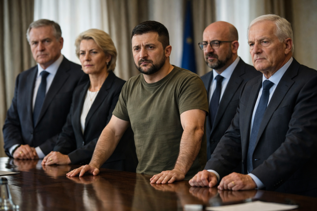 Les dirigeants européens réunis autour de Zelensky condamnent l'escalade des frappes contre les civils