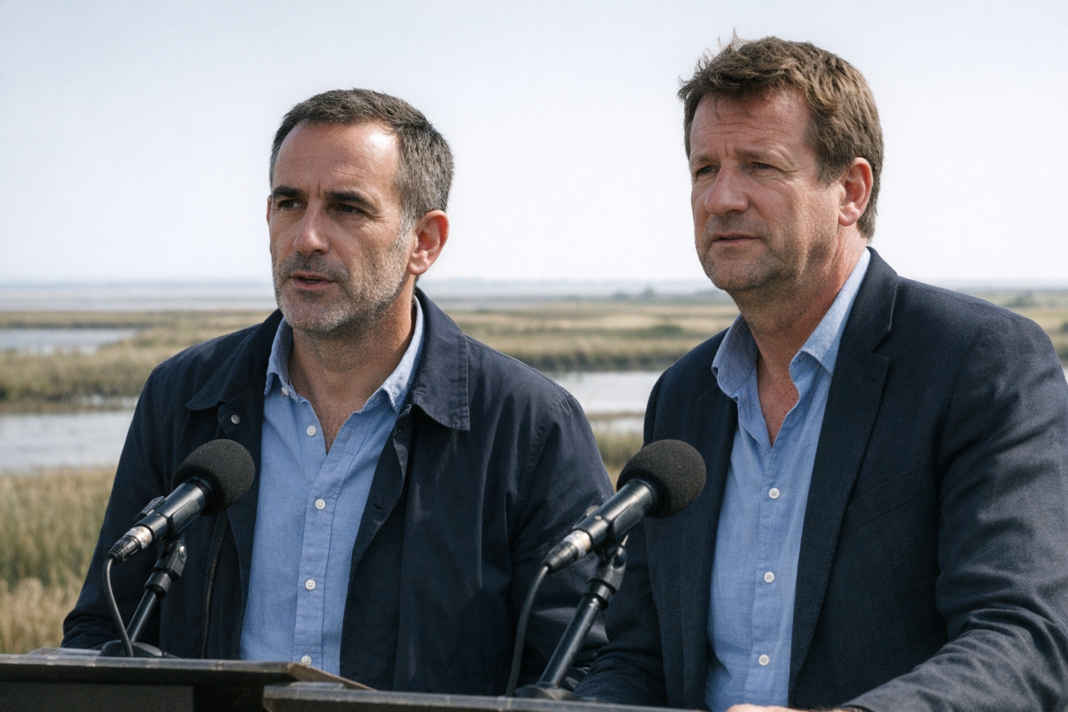 Glucksmann et Jadot affichent l’écologie au cœur de la campagne en Charente-Maritime