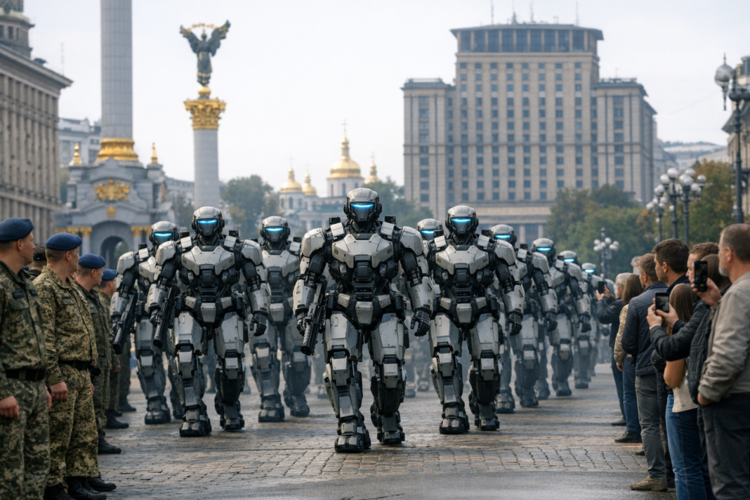 Kyiv inaugure un défilé militaire inédit entièrement composé de robots
