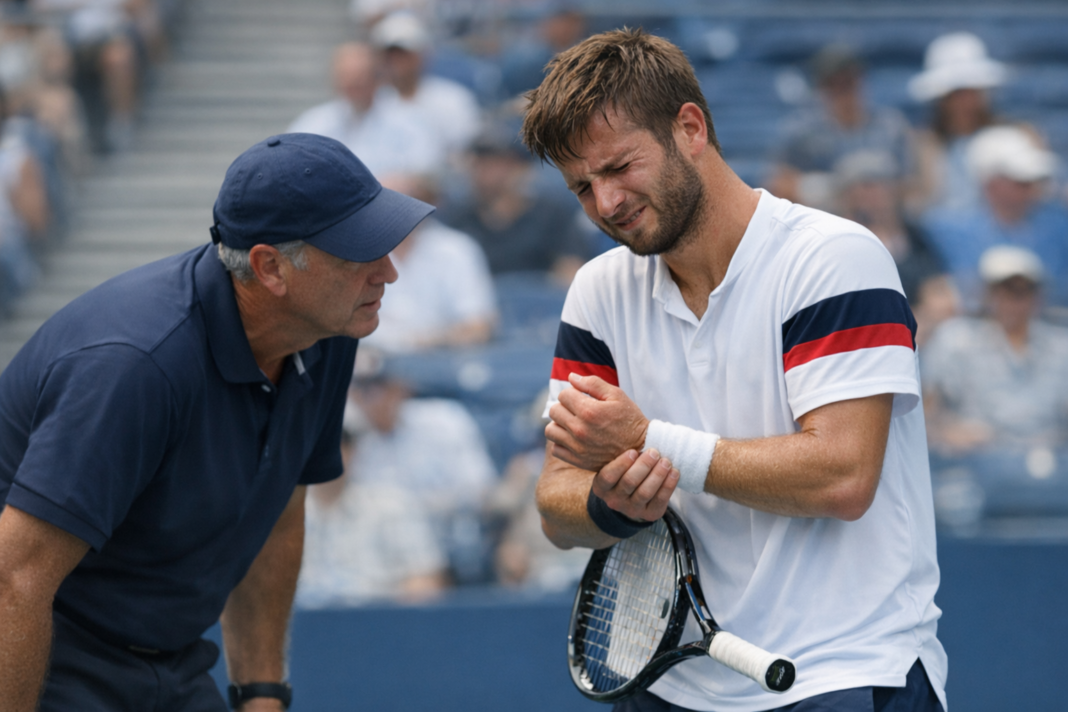 Moutet contraint d'abandonner à l'US Open : la douleur au poignet met fin au match