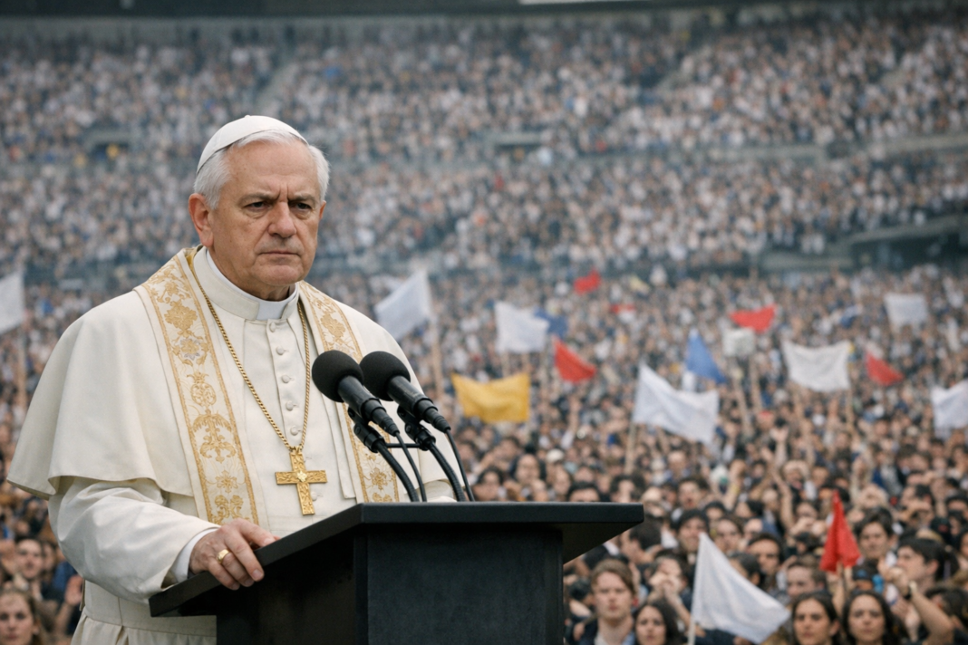 Au Stade de France, le pape Léon XIV appelle à un « combat » de la foi sans violence