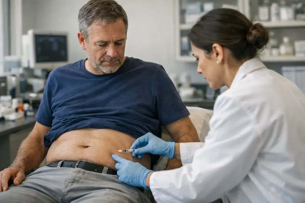Une injection expérimentale cible la graisse abdominale et suscite un nouvel espoir