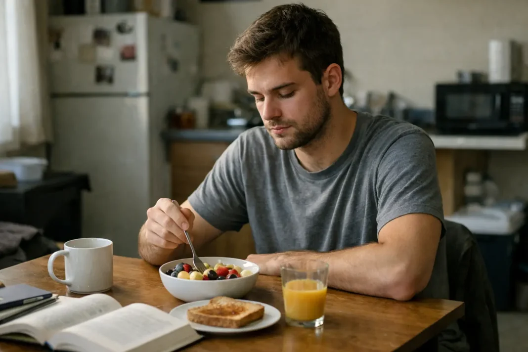 Un repas du matin, facteur commun chez ceux qui gardent leur calme
