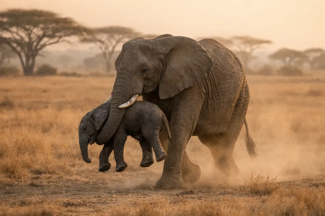 Une éléphante transporte son petit mort : une photo primée relance le débat sur les comportements animaux